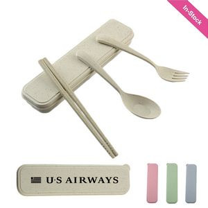 3pcs Wheat Straw Cutlery Set
