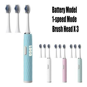 1-Speed Electric Toothbrush With 3 Brushes