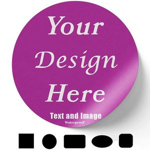 4" Full Color Label Sticker Waterproof Decals with Image Text or Logo