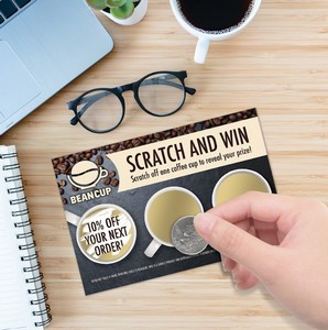 3" x 5" Custom Scratch & Win Card