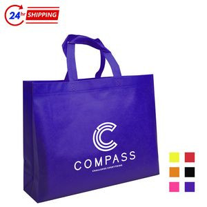 Middle-sized Horizontal Non-woven Bag w/ Side & Bottom