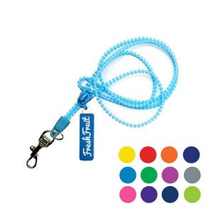 Zipper Lanyard With Custom Tag
