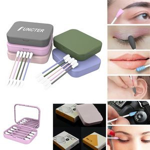Reusable Cotton Swabs - Silicon Swabs with Travel Case - Washable - Removing Makeup