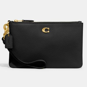 Coach Pebble Leather Small Wristlet