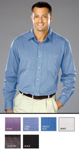 Men's Heathered Crossweave Long Sleeve Shirt