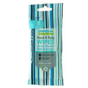 Body & Hand Wipes in Dispensing Case - 8 Pack (Case of 1)