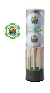 Wilson 2 Ball Direct Print Poker Chip Tube with Tees