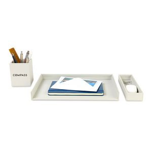 Easton 3 Piece Desktop Organizer Set - Light Grey