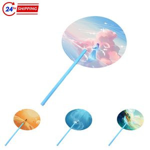 Small Long Handle Plastic Fan