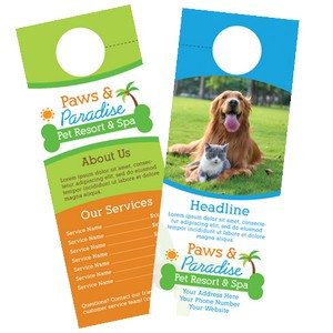 Full Color 2-sided Door Hanger 4.25" x 11"
