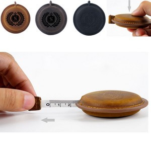 Round Leather Mini Retractable Tape Measure 59"