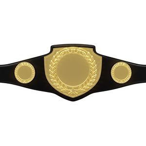 Vibraprint® Bright Shield Championship Belt in Black