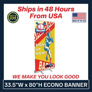 33.5" Econo Retractable (Graphic & Hardware Package) - Printed in the USA
