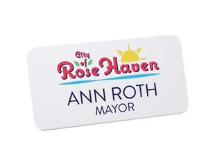 Digitally Printed Plastic Name Badge