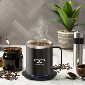 Stainless Steel Smart Mug Warmer with Light-Up Heating Base