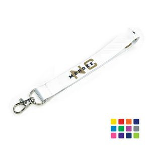 Polyester Wristband Lanyard w/Lobster Clasp