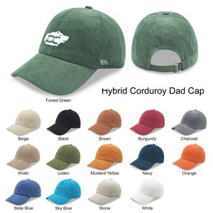 6 Panel Hybrid Corduroy Relaxed Golf Hat Dad Cap