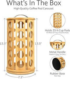 Bamboo K-Cup Holder