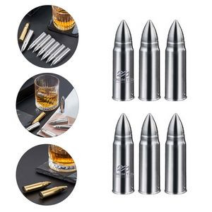 Bullets Whiskey Reusable Metal Ice Cubes