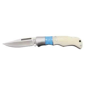 3 1/2" Blue/Bone Folding Knife