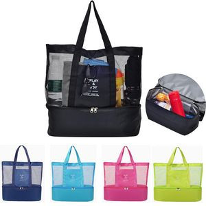 Mesh Beach Cooler Tote Bag