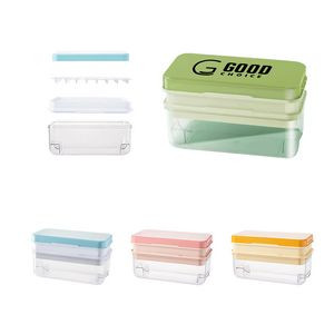 Push-type Double-layer Ice Cube Storage Box