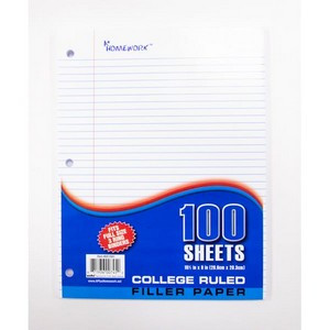 College Ruled Filler Paper - 100 Sheets (Case of 36)
