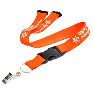 3/4" Polyester Lanyards with Buckle Release and Safety Breakaway
