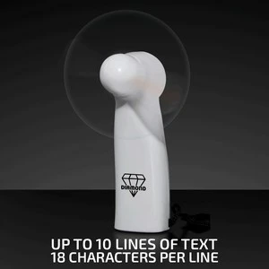 Pre-Programmed White Message Fans with White LEDs - PRINTED