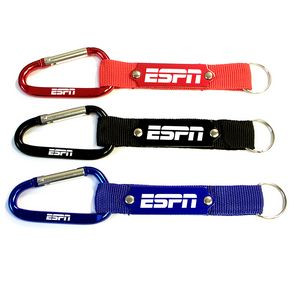 Carabiner with Strap and Metal Plate (8 Cm)