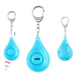 Water Drop Safety Alarm Keychain With LED Light