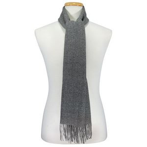 Dark Grey Alpaca Winter Scarf 11" x 70"