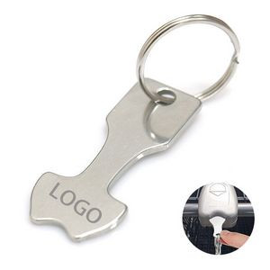 Stainless Steel Shopping cart solver keyring