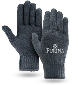 Gray Knit Gloves