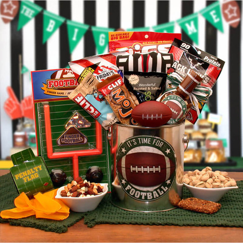 It's Football Time Gift Pail | Football Gift Baskets