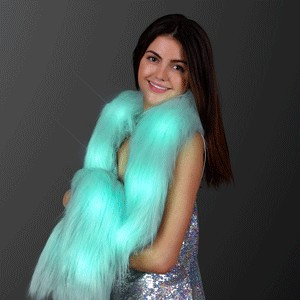 Aqua Glam Light Up Faux Fur Boa