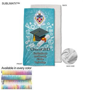 Graduation Blanket in Plush and cozy Mink Flannel Fleece, 30x60, Stadium size