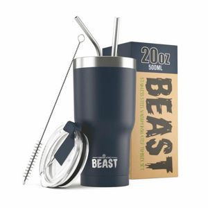 Greens Steel® 20 Oz. Coated Beast Insulated Tumbler w/ Straw