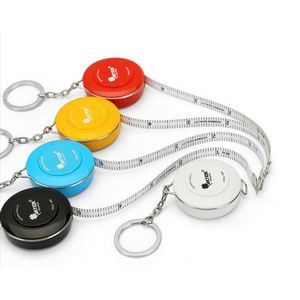 Retractable Round Tape Measure with Key Chain