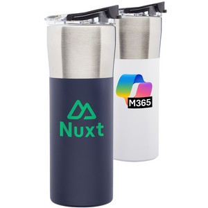 19 oz. Nau Color Grip Travel Mugs with Plastic Lid