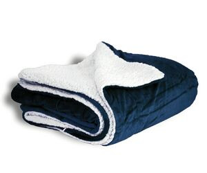 Navy Blue Sherpa Blanket