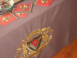 Embroidered Tablecloths with Fabric Applique Logo