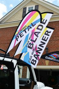 Car Wing Window Paddle Flag - Hardware + Double Sided Flag