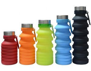 18 Oz Foldable Silicone Water Bottle