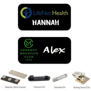 3"W x 1.5"H Reusable Chalkboard Badges