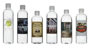 16.9 Oz. Tall Cylinder Bullet Custom Label Bottled Water