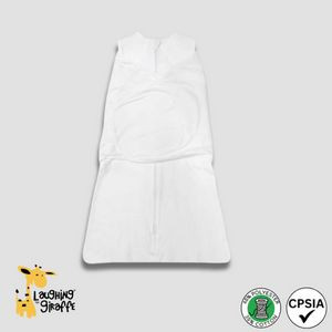 Baby Swaddle Sack White 65% Polyester 35% Cotton- Laughing Giraffe®