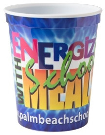 16 Oz. Classic Smooth Walled Plastic Stadium Cup with our RealColor360 Imprint