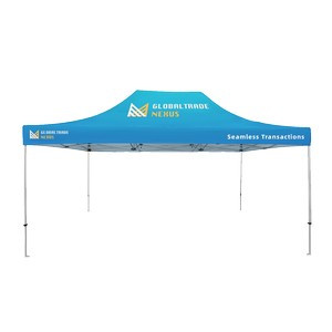 10x20ft Standard Hex Aluminum Frame (40mm post, 1.2mm gauge) w Dye Sublimation Canopy