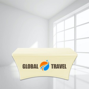 8FT Stretch Spandex Trade Show Table Cover - Full Color Imprint